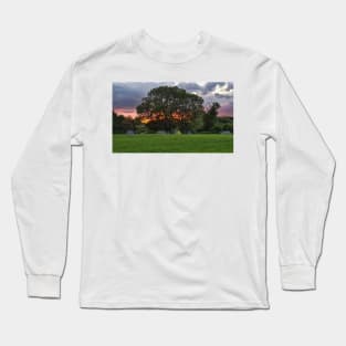 Camping at sunset Long Sleeve T-Shirt